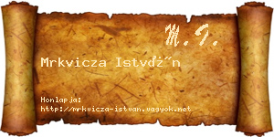 Mrkvicza István névjegykártya